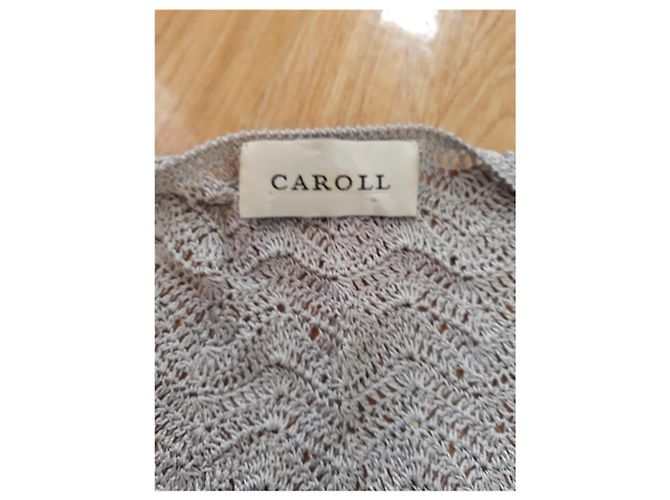 Caroll Strickjacke aus Viskose und Strass dunkelgrau Anthrazitgrau - Ansicht 3