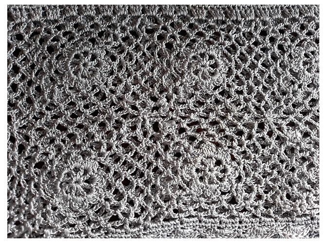 Top Court Caroll Cinza de Viscose e Strass Cinza antracite - vista 4
