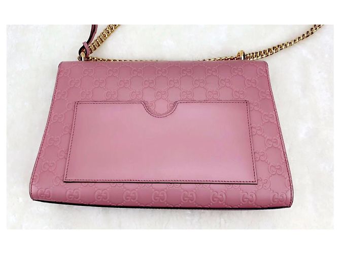 Borsa a mano Gucci Padlock in pelle rosa - vista 2