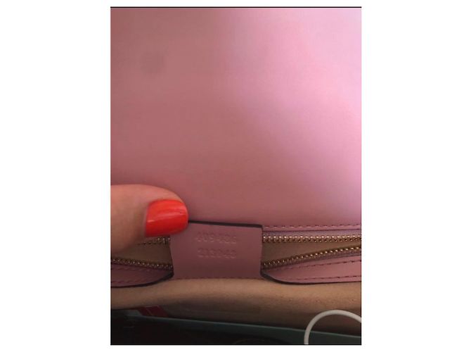 Borsa a mano Gucci Padlock in pelle rosa - vista 8