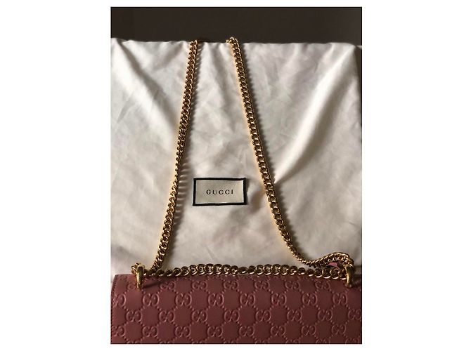 Borsa a mano Gucci Padlock in pelle rosa - vista 9