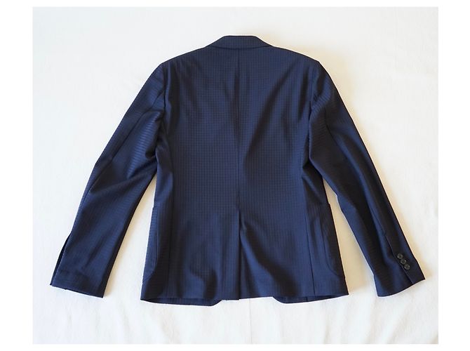 Versace Navy Blue Wool Blazer - view 2