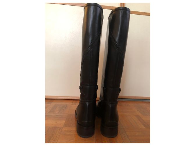 Botas de montar Dior en piel negra Negro - vista 2