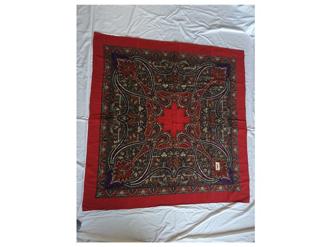 Yves Saint Laurent Seidentuch Paisley Muster 128x128 cm Mehrfarben - Ansicht 3