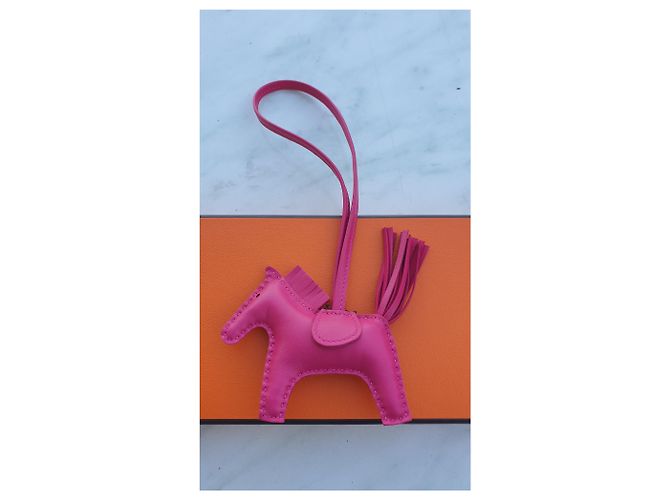 Hermès Rodeo Charm Klein Leder Rosa Pink - Ansicht 3