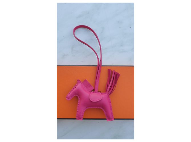 Hermès Rodeo Charm Klein Leder Rosa Pink - Ansicht 4