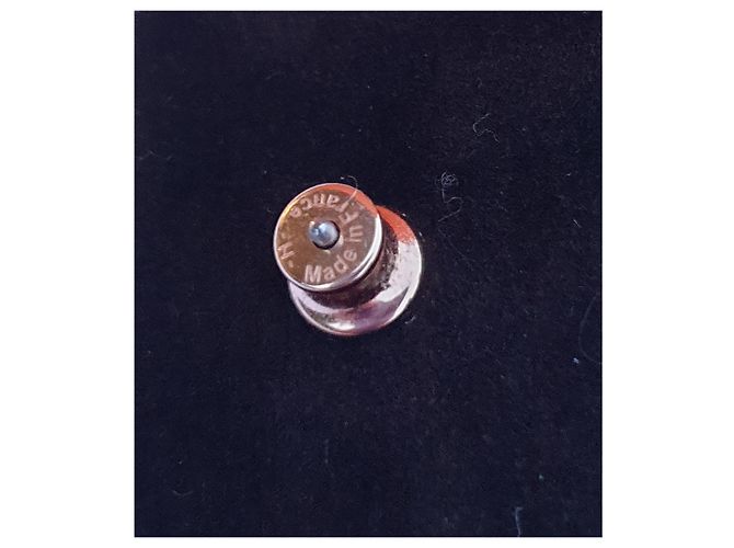 Orecchini Hermès Medor Folk Metallo Dorato Smalto Nero - vista 6