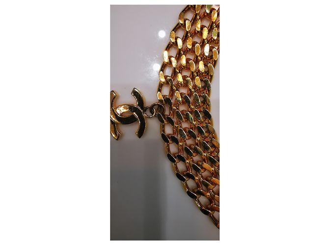 Cinturón Chanel de cadena dorada con colgantes C Dorado - vista 2