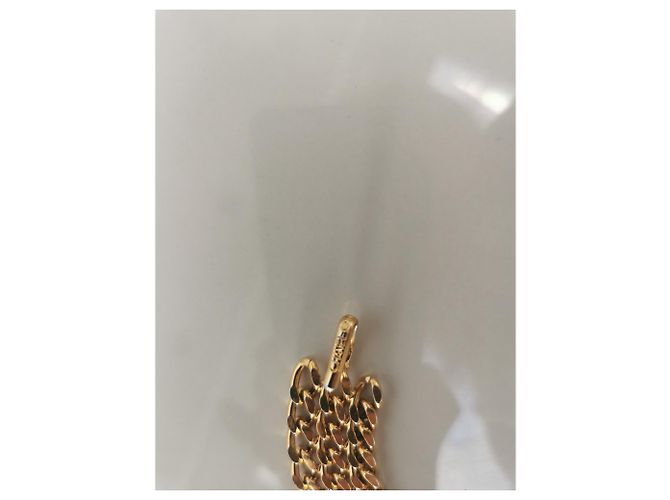 Cinturón Chanel de cadena dorada con colgantes C Dorado - vista 7