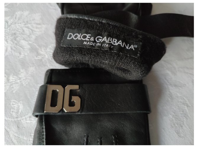 DOLCE & GABBANA LEDERHANDSCHUHE Schwarz - Ansicht 2