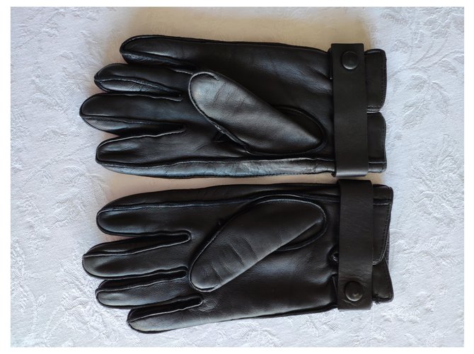 DOLCE & GABBANA LEDERHANDSCHUHE Schwarz - Ansicht 3