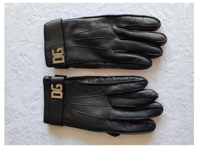 DOLCE & GABBANA LEDERHANDSCHUHE Schwarz - Ansicht 4