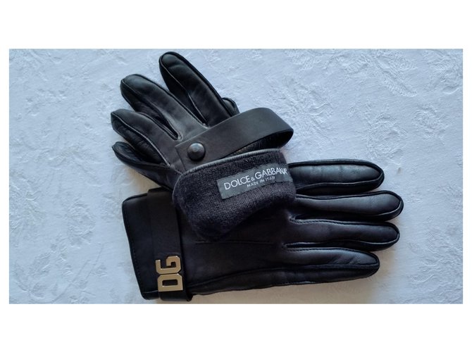 DOLCE & GABBANA LEDERHANDSCHUHE Schwarz - Ansicht 5