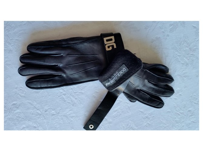 DOLCE & GABBANA LEDERHANDSCHUHE Schwarz - Ansicht 6