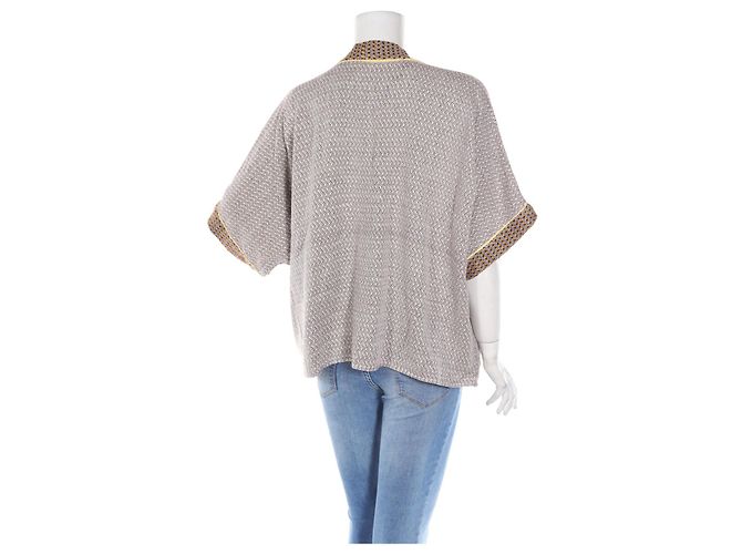 Autre Marque Becksondergaard Strickjacke aus Baumwolle L Mehrfarben - Ansicht 2