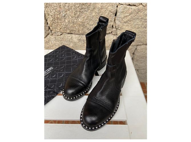 Botas Zadig & Voltaire Empress de piel negra con tachones Negro - vista 3