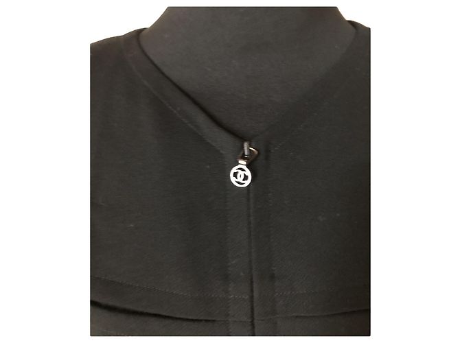 Abito Chanel Nero in Lana con Maniche Corte - vista 3