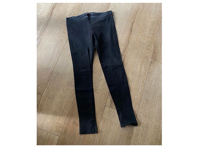 Pantalón pitillo de cuero negro Balenciaga. - vista 2