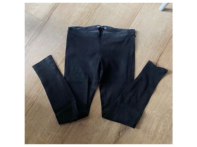 Pantalón pitillo de cuero negro Balenciaga. - vista 3