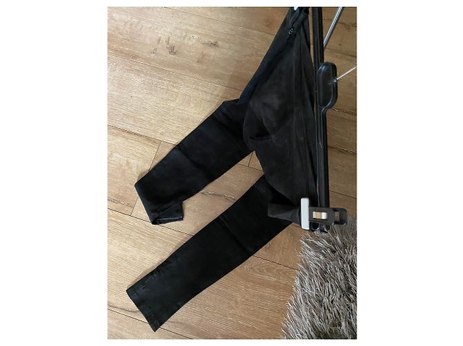 Pantalón pitillo de cuero negro Balenciaga. - vista 4