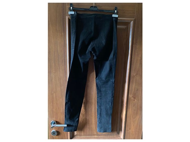 Pantalón pitillo de cuero negro Balenciaga. - vista 6
