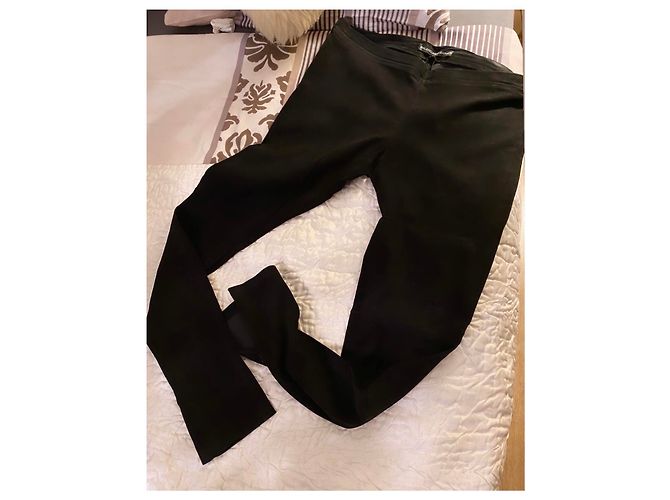 Pantalón pitillo de cuero negro Balenciaga. - vista 8