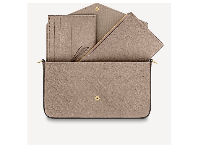 Louis Vuitton Pochette LV felicie nuova Beige - vista 4