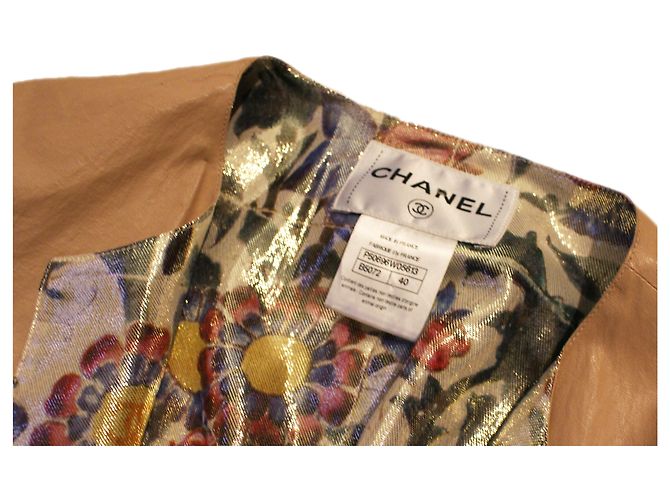 Chanel Lederjacke aus Lammleder hellbraun - Ansicht 3