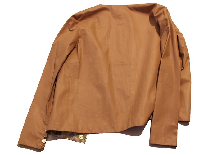 Chanel Lederjacke aus Lammleder hellbraun - Ansicht 5