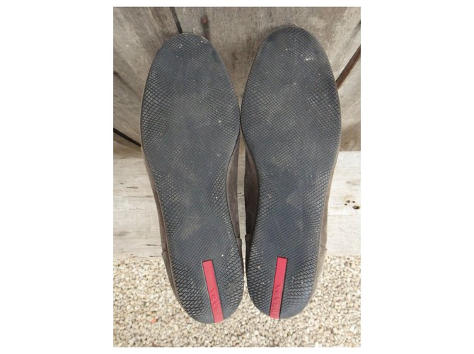 botines prada plisados 38,5 Marrón claro - vista 6