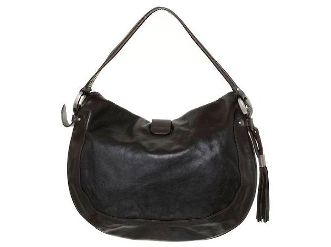 Borsa Bally in pelle marrone scuro - vista 3