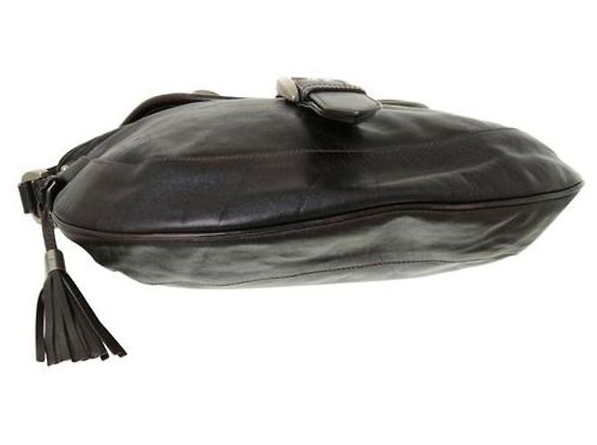 Borsa Bally in pelle marrone scuro - vista 4