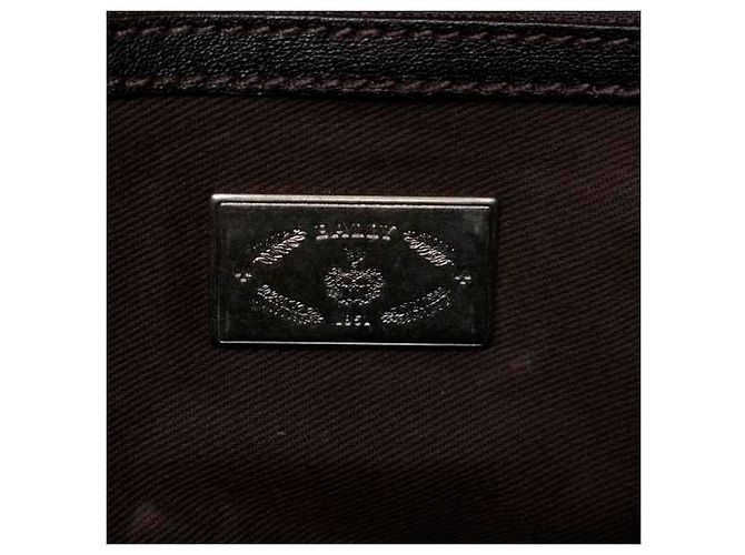 Borsa Bally in pelle marrone scuro - vista 5