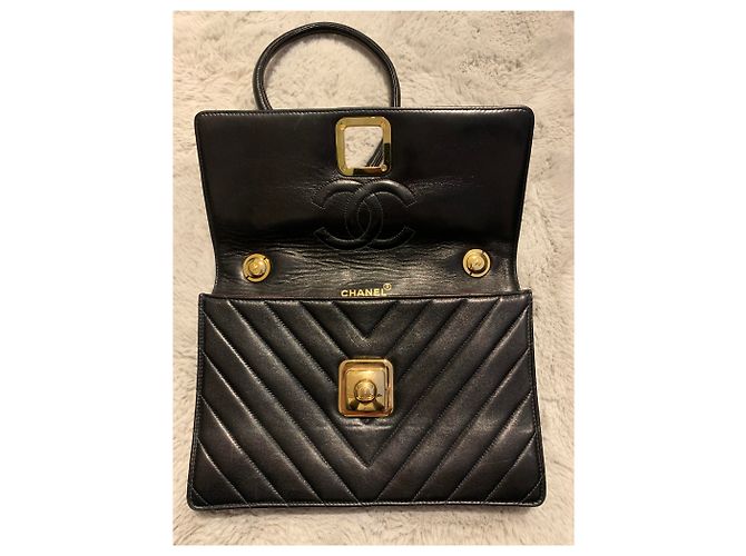 Chanel Tasche mit Schultergurt Schwarz - Ansicht 4