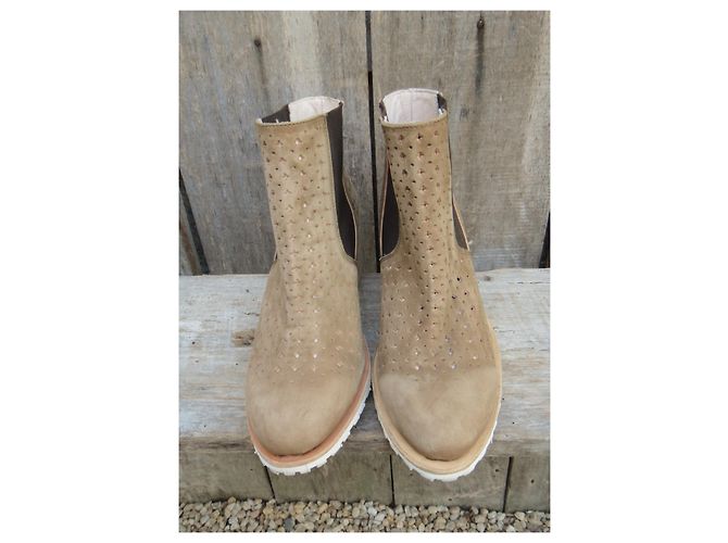 Botas Chelsea Paraboot de piel beige 37 - vista 4