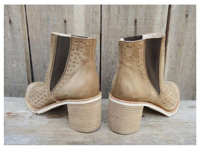 Botas Chelsea Paraboot de piel beige 37 - vista 5