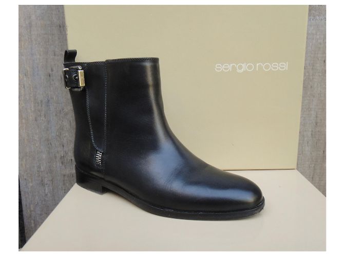 Botines Sergio Rossi p 36 Negro - vista 7