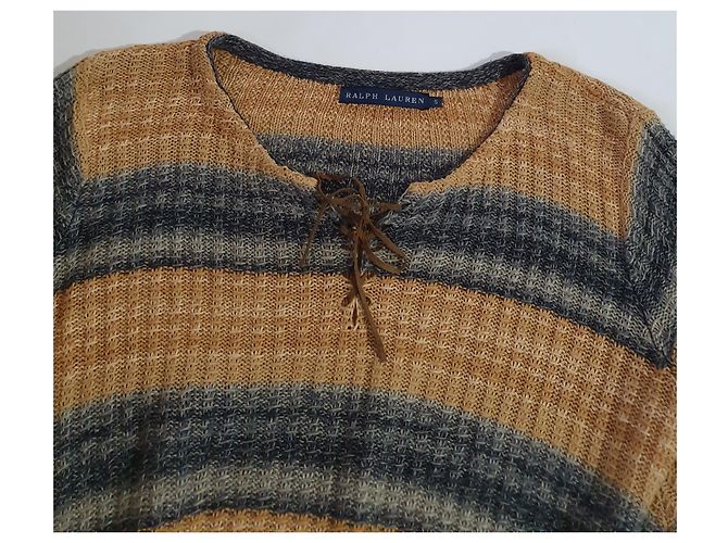 Ralph Lauren Pullover aus Leinen und Seide Mehrfarben - Ansicht 5