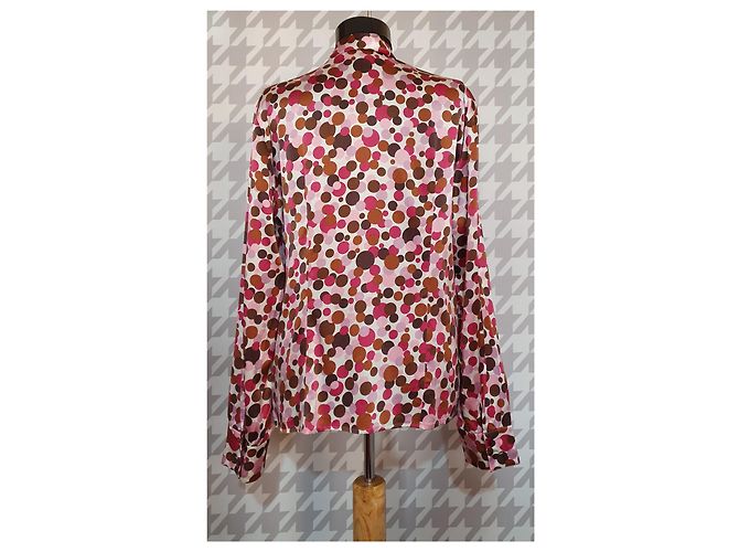 Camisa de seda com bolinhas Luisa Cerano Multicor - vista 4