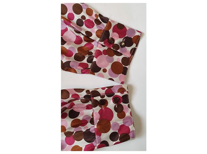 Camisa de seda com bolinhas Luisa Cerano Multicor - vista 6