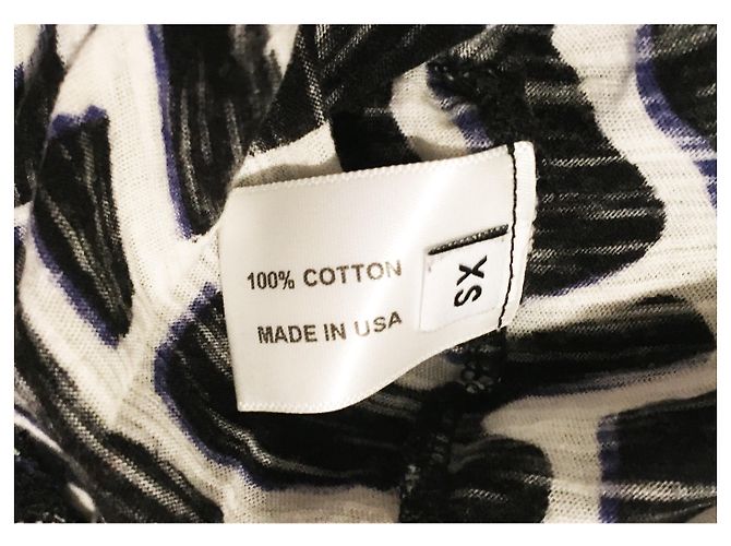 Maglia a maniche lunghe Proenza Schouler in cotone nero e blu Bianco Blu scuro - vista 2