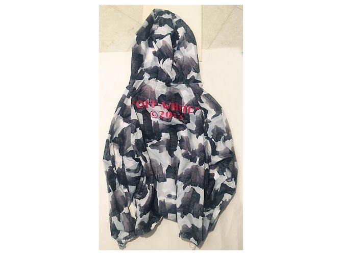 Off White Off-White 2013 Kapuzenparka Schwarz Weiß Grau - Ansicht 2