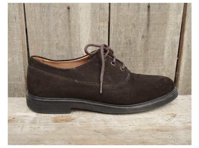Richelieu Apc scarpe stringate marrone scuro scamosciate 43 - vista 3