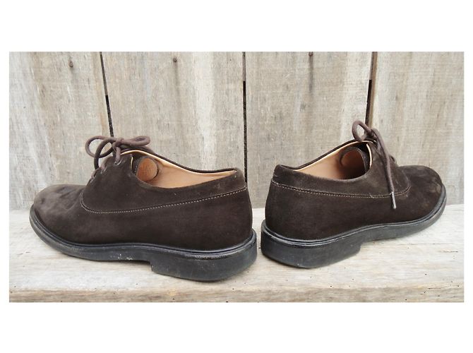 Richelieu Apc scarpe stringate marrone scuro scamosciate 43 - vista 6