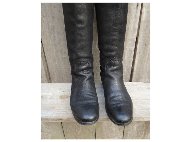 Botas de montar Prada p 38 en cuero blando Negro - vista 3