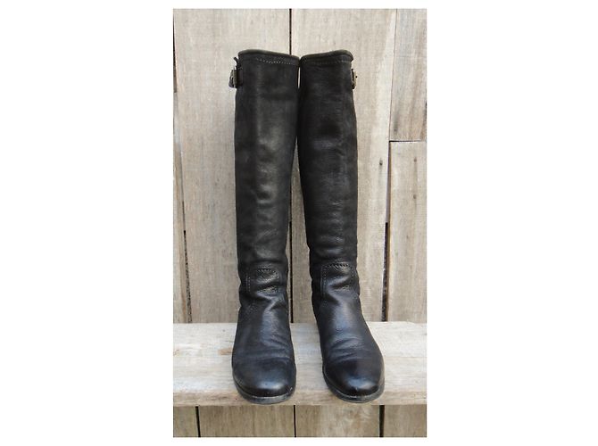 Botas de montar Prada p 38 en cuero blando Negro - vista 4