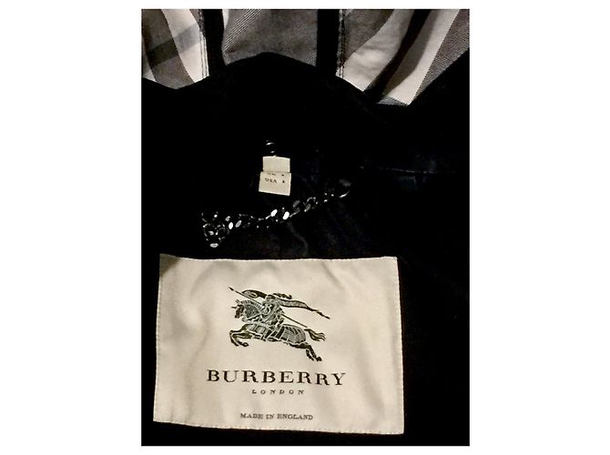 Burberry Gabardina con capucha y forro de cuadros nova Negro - vista 11
