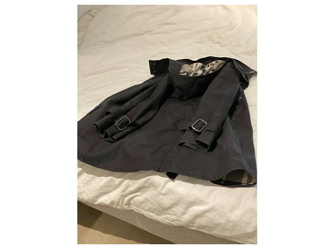Burberry Gabardina con capucha y forro de cuadros nova Negro - vista 14