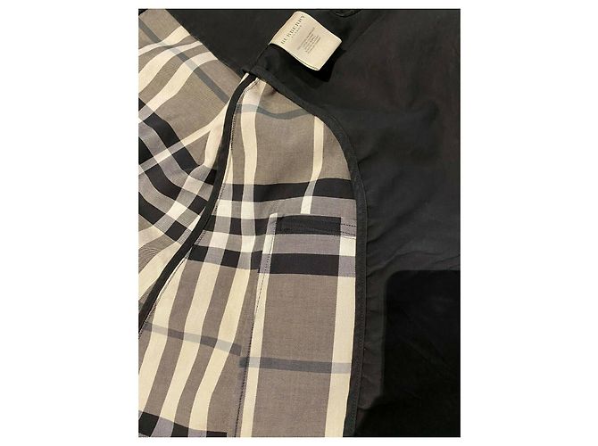 Burberry Gabardina con capucha y forro de cuadros nova Negro - vista 18