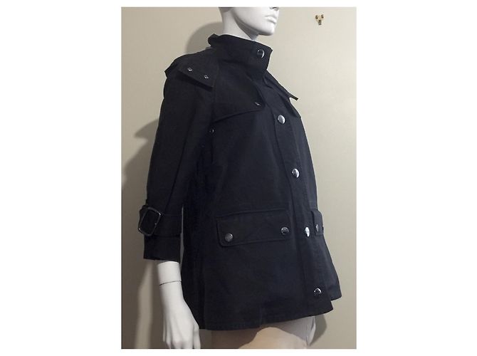 Burberry Gabardina con capucha y forro de cuadros nova Negro - vista 3